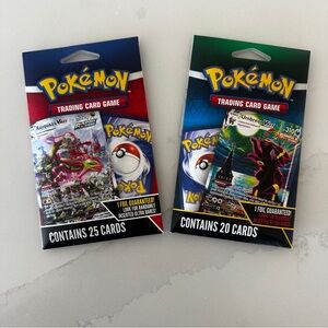 2 Pokemon Trading Cards Game Mystery Packs 1 Foil Guaranteed New 2024 and 2025